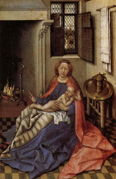  Madonna and Child Befor a Fireplace